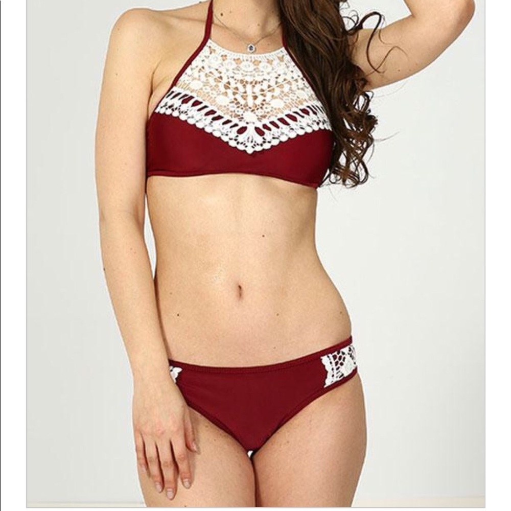 ✨NEW✨ Crochet High Neck Bikini 2 pc Set